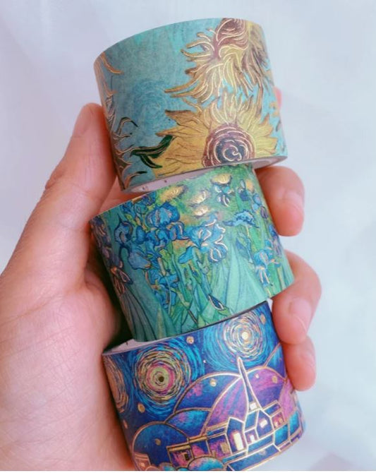 3 x 30cm Loop Set Van Gogh Irises Washi Tape